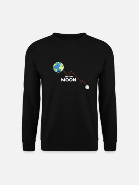 To the Moon - Stock Exchange Meme Stock Trading Shares - Unisex Sweatshirt - black