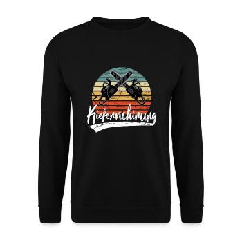 Chirurgien du pin bûcheron Scie à chaîne Forestier - Sweat-shirt Unisexe - noir - Devant - Alina (178cm) & Michal (187cm)