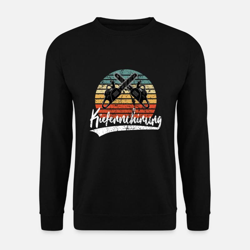 Kiefernchirurg Holzfäller Kettensäge Waldarbeiter - Unisex Pullover - Schwarz