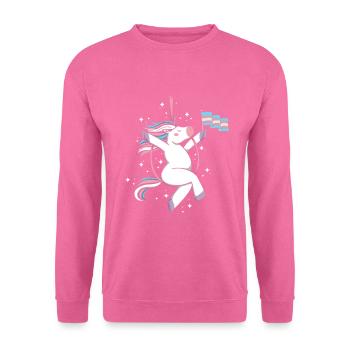 Transgenre Unicorn LGBTQ Trans Pride - Sweat-shirt Unisexe - rose - Devant