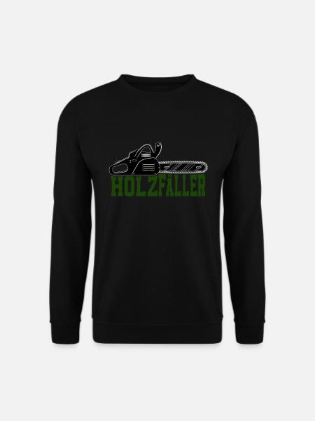 Holzfäller Kettensäge Motorsäge Holz Holzflüsterer - Unisex Pullover - Schwarz