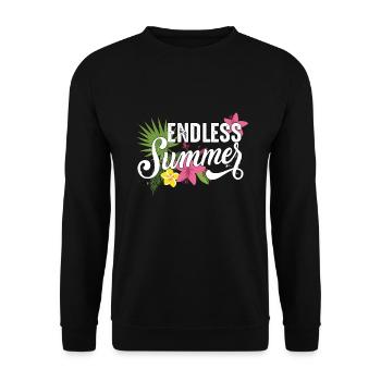 Endless Summer Summer Holiday Sea Beach Sand - Unisex Sweatshirt - black - Front - Alina (178cm) & Michal (187cm)