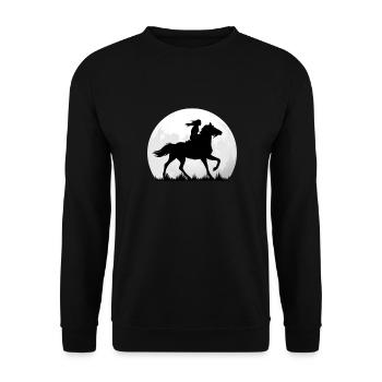Equestrian Horse Lover Rider Horse - Unisex Sweatshirt - black - Front - Alina (178cm) & Michal (187cm)