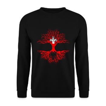 Albanais Suisses Racines idées cadeaux Shqip - Sweat-shirt Unisexe - noir - Devant - Alina (178cm) & Michal (187cm)