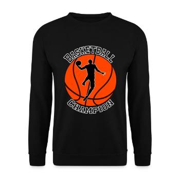 Basketballer Basketball Spieler Basketball Dunk - Unisex Pullover - Schwarz - Vorne - Alina (178cm) & Michal (187cm)