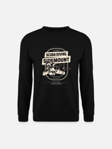 Sidemount Tauchen Höhlentauchen Geschenk no limits - Unisex Pullover - Schwarz