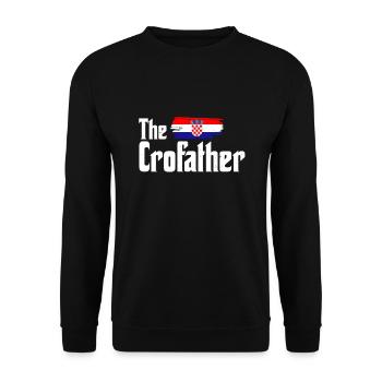 Croatie Drapeau Hrvatska Papa Jugo Père Balkan - Sweat-shirt Unisexe - noir - Devant - Alina (178cm) & Michal (187cm)