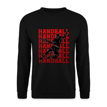 Handball Handballer Handball player Handball player - Unisex Sweatshirt - black - Front - Alina (178cm) & Michal (187cm)