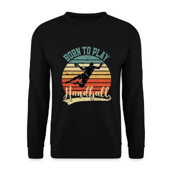 Handball Handball coach Handballer Kreisläufer - Unisex Sweatshirt - black - Front - Alina (178cm) & Michal (187cm)