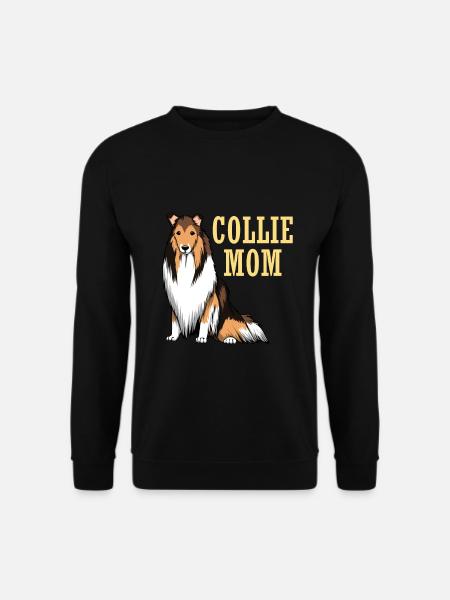 Langhaar Collie Mama für Hunde Härrchen und - Unisex Pullover - Schwarz