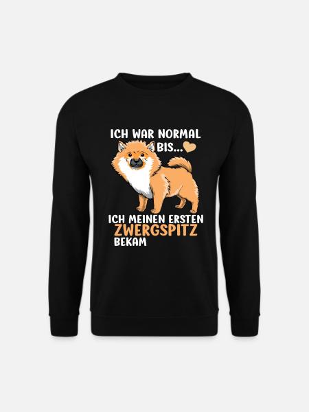 Pomeranian Zwergspitz Hundemotiv geschenk - Unisex Pullover - Schwarz