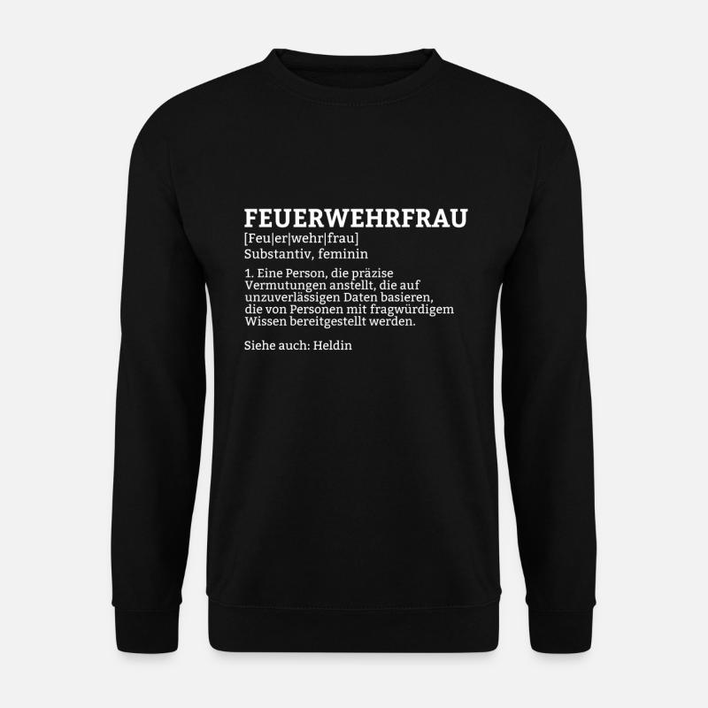 Feuerwehrfrau Feuerwehr Atemschutz Berufsfeuerwehr - Unisex Pullover - Schwarz