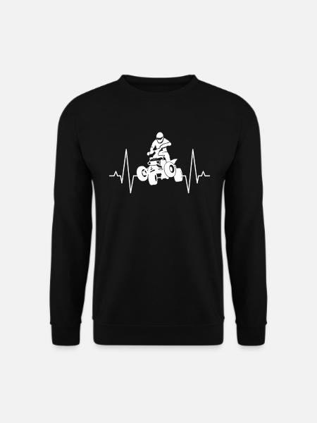 Quad Fahrer ATV Quad-Biker EKG Linie Geschenk - Unisex Pullover - Schwarz
