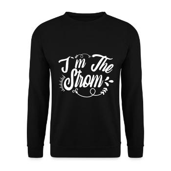 I Am The Electricity - Bicycle - Unisex Sweatshirt - black - Front - Alina (178cm) & Michal (187cm)