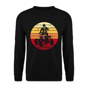 Quad-biker quad fahrer ATV Retro cadeau - Sweat-shirt Unisexe - noir - Devant - Alina (178cm) & Michal (187cm)
