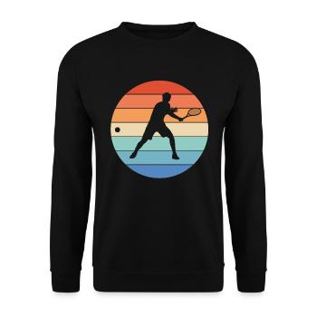 Tennis tennis accessoires cadeau rétro - Sweat-shirt Unisexe - noir - Devant - Alina (178cm) & Michal (187cm)