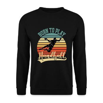 Handball Handballer Kreisläufer Handballspieler - Unisex Sweatshirt - black - Front - Alina (178cm) & Michal (187cm)
