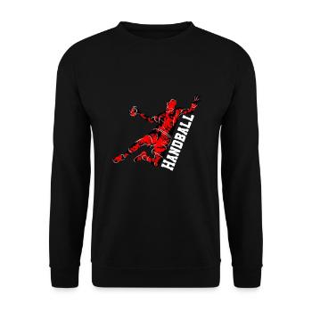 Handballer Kreisläufer Handball player Handball player - Unisex Sweatshirt - black - Front - Alina (178cm) & Michal (187cm)