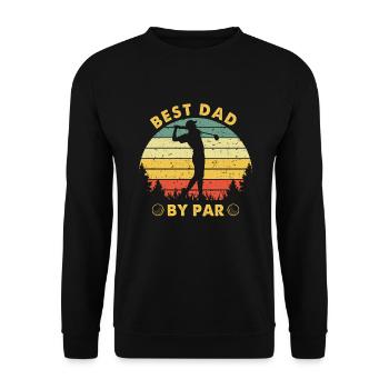 Best Dad By Par Golf Golfing Father Retro Vintage - Unisex Sweatshirt - black - Front - Alina (178cm) & Michal (187cm)