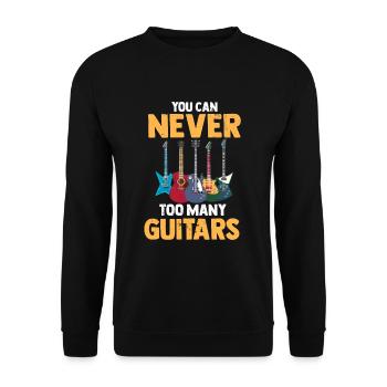 Guitar You Can Never Have Too Many Guitars - Unisex Sweatshirt - black - Front - Alina (178cm) & Michal (187cm)