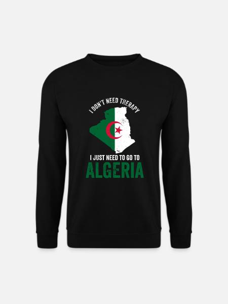 Algérie drapeau football équipe fan cadeau - Sweat-shirt Unisexe - noir