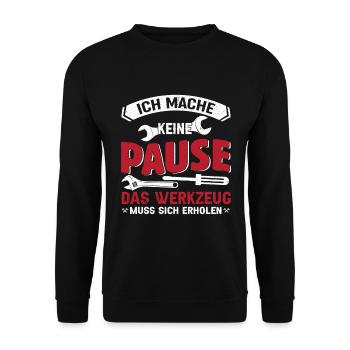 Lustige Automechaniker Sprüche KFZ Mechaniker - Unisex Pullover - Schwarz - Vorne - Alina (178cm) & Michal (187cm)