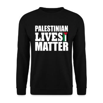 palestinian lives matter - Unisex Sweatshirt - black - Front - Alina (178cm) & Michal (187cm)