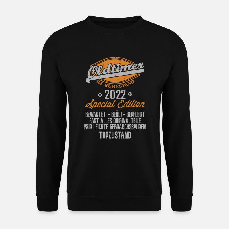 Oldtimer im Ruhestand 2022 Rentner Oldtimer - Unisex Pullover - Schwarz