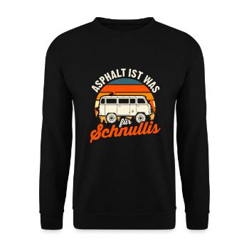 Buchanka Uaz Asphalt ist was für Schnullis Offroad - Unisex Pullover - Schwarz - Vorne - Alina (178cm) & Michal (187cm)