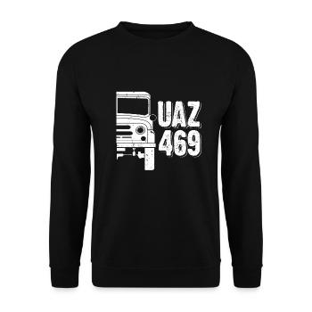 UAZ 4x4 Geländewagen UAZ 469 Offroad Russland - Unisex Pullover - Schwarz - Vorne - Alina (178cm) & Michal (187cm)