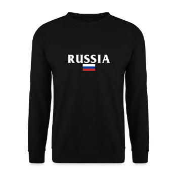 Made in Russia Russie drapeau - Sweat-shirt Unisexe - noir - Devant - Alina (178cm) & Michal (187cm)