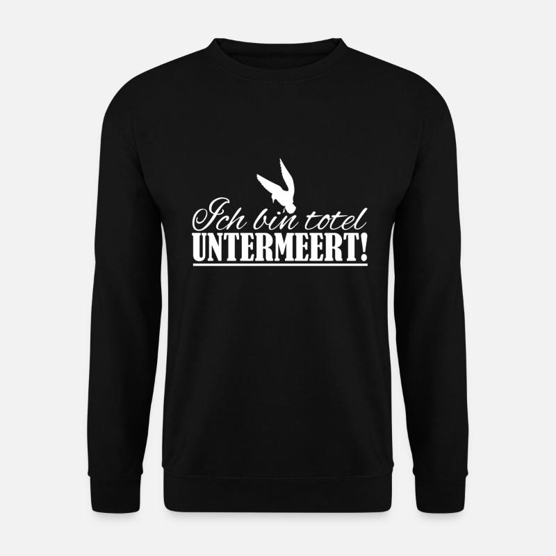 Ich Muss ans Meer Norddeutsch Ostsee Nordsee - Unisex Pullover - Schwarz