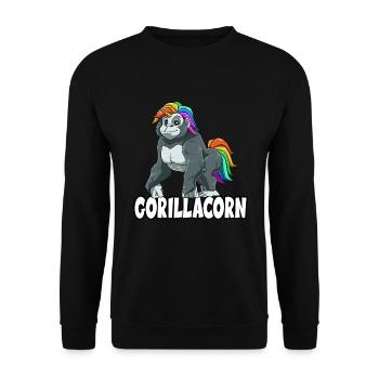 Gorillacorn for a gorilla and unicorn - Unisex Sweatshirt - black - Front - Alina (178cm) & Michal (187cm)