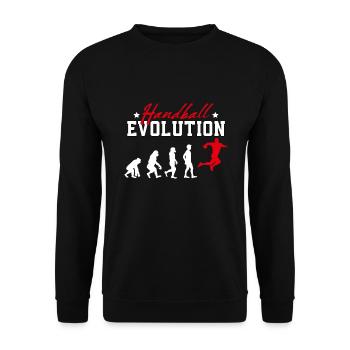 Handball Evolution Handballer Handballspieler - Unisex Pullover - Schwarz - Vorne - Alina (178cm) & Michal (187cm)