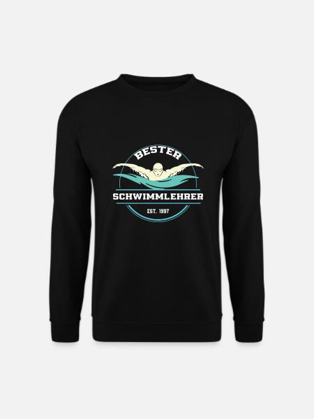 Bester Schwimmlehrer Schwimmen Schwimmtrainer - Unisex Pullover - Schwarz