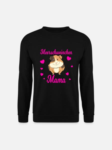 Meerschweinchen Mama für einen Meerschweinchen - Unisex Pullover - Schwarz