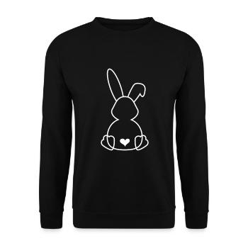 Rabbit Lover Rabbits Love Bunnies - Unisex Sweatshirt - black - Front - Alina (178cm) & Michal (187cm)