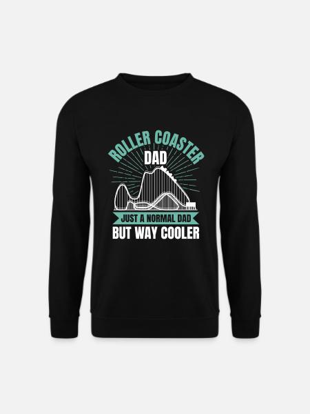 Parc d’attractions Roller Coaster Papa - Sweat-shirt Unisexe - noir