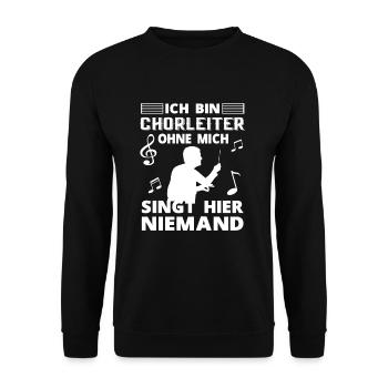 Chorleiter Chor Chormusik Dirigent Orchester Musik - Unisex Pullover - Schwarz - Vorne - Alina (178cm) & Michal (187cm)