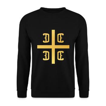 Serbia Flag For Serbs Srbin Srbija - Unisex Sweatshirt - black - Front - Alina (178cm) & Michal (187cm)