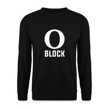 O Block Chicago Illinois USA O'Block - Unisex Sweatshirt - black - Front - Alina (178cm) & Michal (187cm)