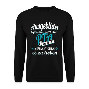 PTA Pharmazie Auszubildender Azubi Apotheke - Unisex Pullover - Schwarz - Vorne - Alina (178cm) & Michal (187cm)