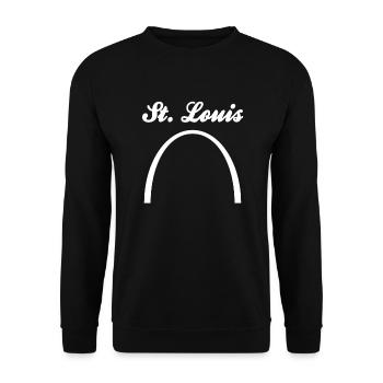 St Louis Gateway Arch Saint Louis USA - Unisex Sweatshirt - black - Front - Alina (178cm) & Michal (187cm)