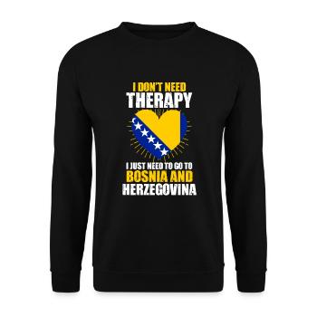 Bosna Bosanac Bosnie-Herzégovine Balkans - Sweat-shirt Unisexe - noir - Devant - Alina (178cm) & Michal (187cm)