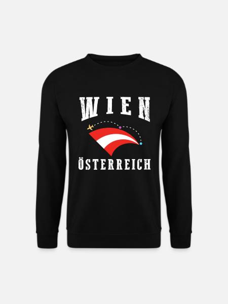 Wien Österreich Flagge | Wien - Unisex Pullover - Schwarz