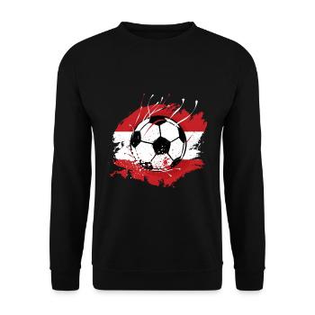 Football autrichien Drapeau autrichien Grunge - Sweat-shirt Unisexe - noir - Devant - Alina (178cm) & Michal (187cm)