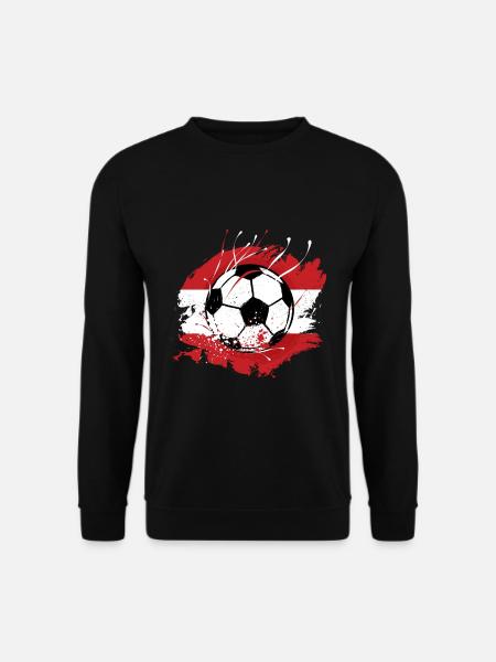 Austrian Football Austria Flag Grunge - Unisex Sweatshirt - black