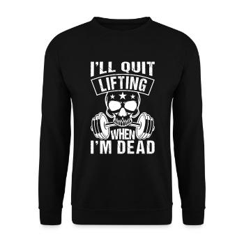 I Will Stop When I'm Dead - Bodybuilder - Unisex Sweatshirt - black - Front - Alina (178cm) & Michal (187cm)