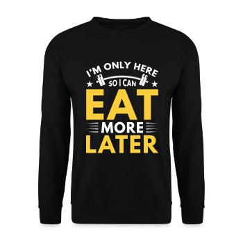 Fun Fitness Saying Workout Warmup Sport - Unisex Sweatshirt - black - Front - Alina (178cm) & Michal (187cm)