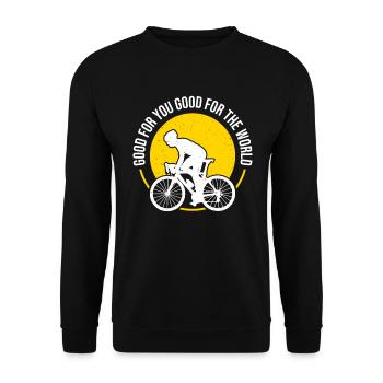 Good for you Good for the world - bike lovers - Unisex Sweatshirt - black - Front - Alina (178cm) & Michal (187cm)
